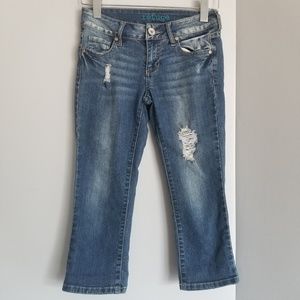Refuge distressed blue Jeans capri pant Sz 0